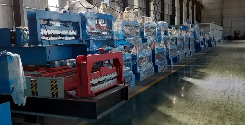 Tile press machine exhibition hall